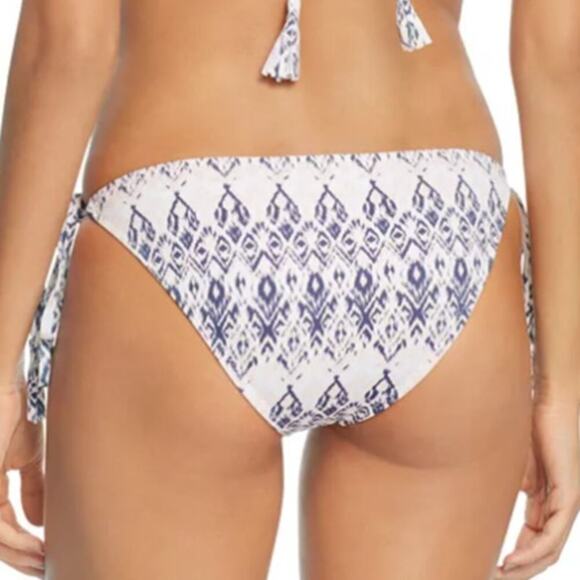 Eberjey Women Rumba Eva String Side Tie Bikini Bottom Size M Blue Pink Swim NWT - Picture 3 of 7